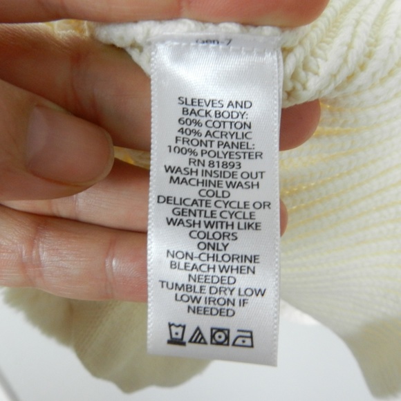 H by Halston Faux Shearling Collar Cardigan Size L - Picture 5 of 6